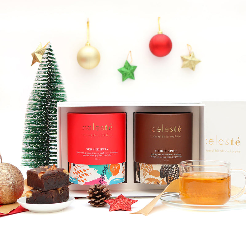 Festive Gift Box | Dessert Tea Gift Box | Black Tea | Oolong Tea | Set of 2