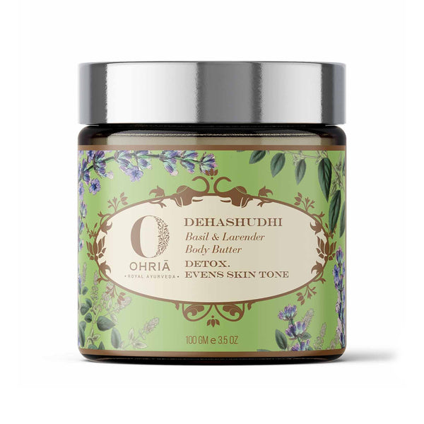 Ohria Ayurveda Body Butter | Basil & Lavender | Skin Smoothening | 100 g