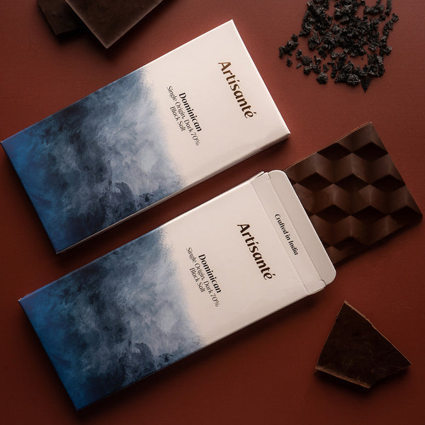 70% Dark Chocolate Bar | Single Origin | Smoked Black Salt | Dominican | 70 g