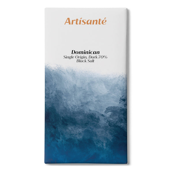 70% Dark Chocolate Bar | Single Origin | Smoked Black Salt | Dominican | 70 g