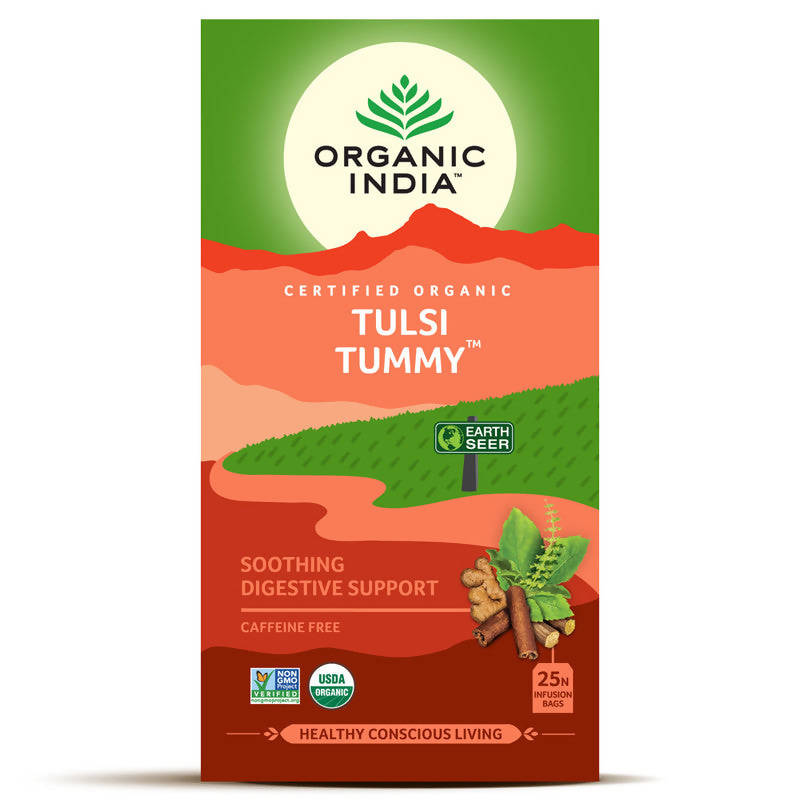 Organic India Tulsi Tummy | Relieves Indigestion | 25 Tea Bags