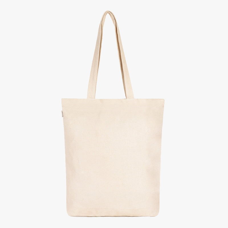Organic Cotton Canvas Tote Bag | Free-Spirited Print | Off White