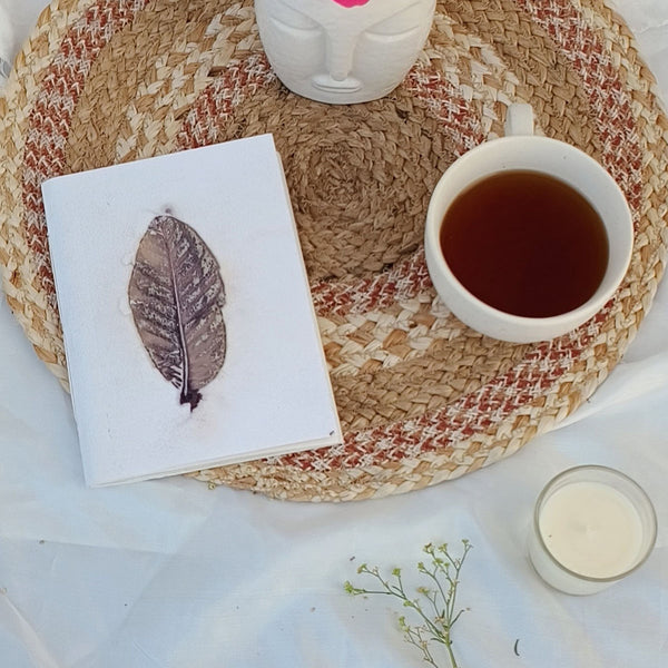 Handmade Guava Leaf Print Journal