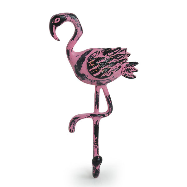 Aluminium Wall Decor & Wall Hook | The Blushing Flamingo Rustic | 8.7 Inches