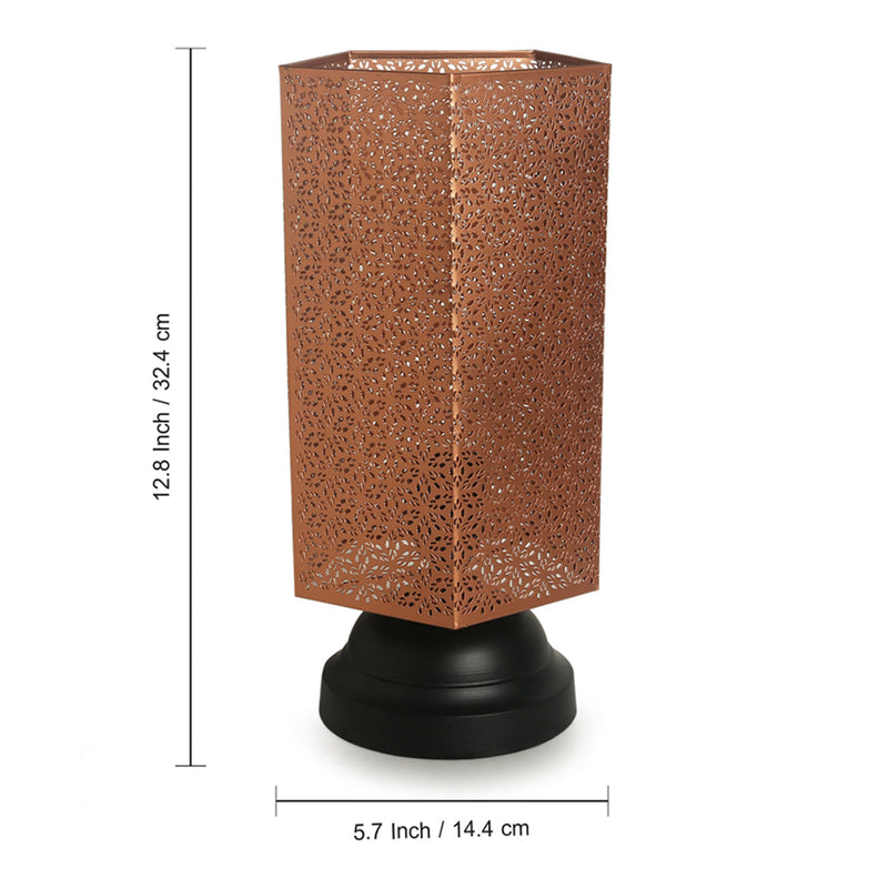 Iron Table Lamp | Copper & Black | 15 cm