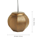 Iron Hanging Lamps | Metallic Brown | 21 cm