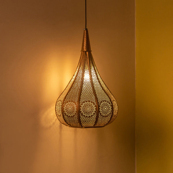 Iron Hanging Pendant Lamp | Metallic Brown | 12.6 Inch