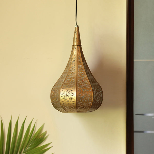 Iron Hanging Pendant Lamp | Metallic Brown | 12.6 Inch