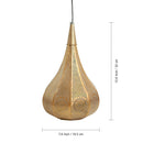 Iron Hanging Pendant Lamp | Metallic Brown | 12.6 Inch