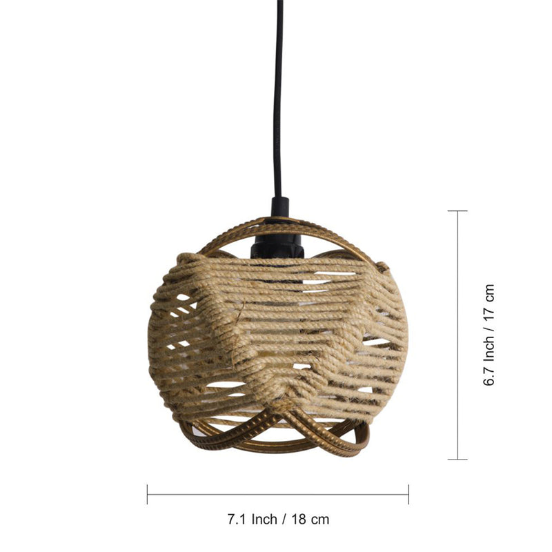 Iron Hanging Lamps | Matte Gold Finish | 18 cm