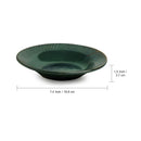 Ceramic Quarter Plates | Studio Pottery | Mineral Green | Set of 2