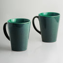 Ceramic Coffee Mug | Teal Blue & Stone Blue | 320 ml | Set of 2