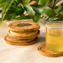 Wooden Tea Coasters | Light Brown | Set of 6