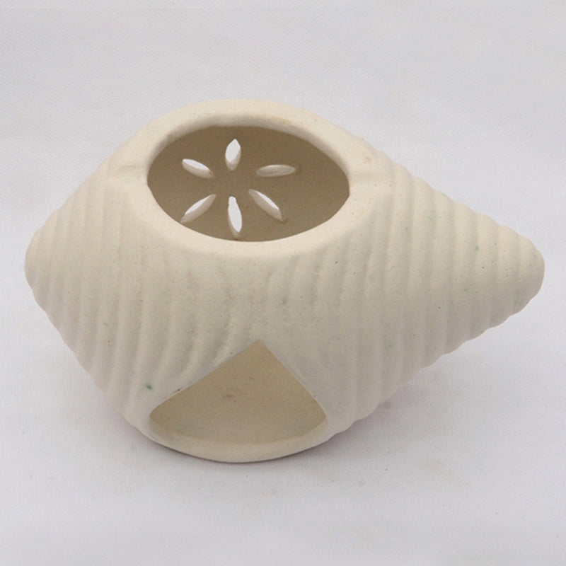 Ceramic Aromatherapy Diffuser | Oil Burner | White | 18 cm