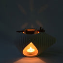 Ceramic Aromatherapy Diffuser | Oil Burner | White | 18 cm