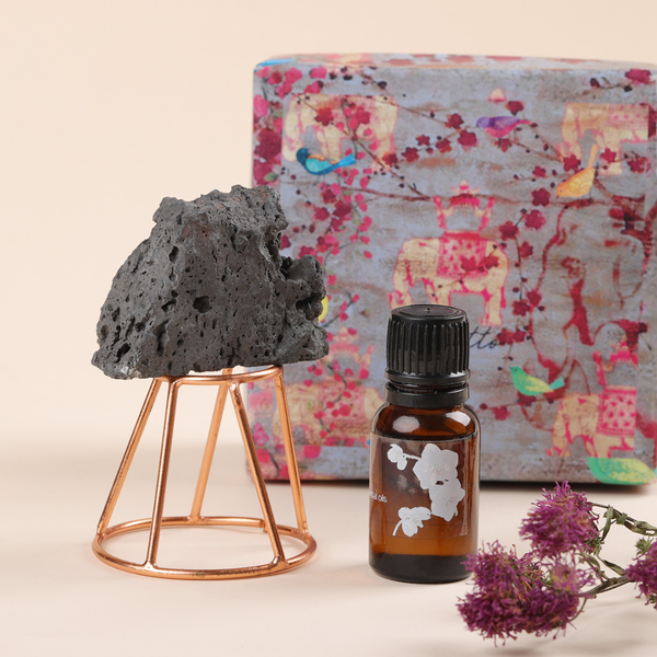 Aroma Essential Oil Diffuser Set | Lava Diffuser | Clove & Lemon | 15 ml