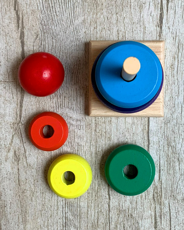 Wooden Toys For Kids | Stacking Rings | Rainbow Tower