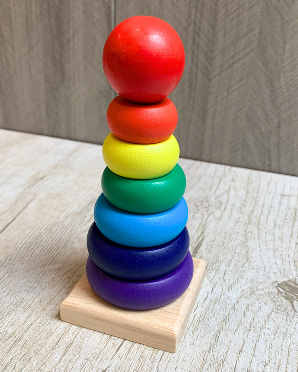 Wooden Toys For Kids | Stacking Rings | Rainbow Tower