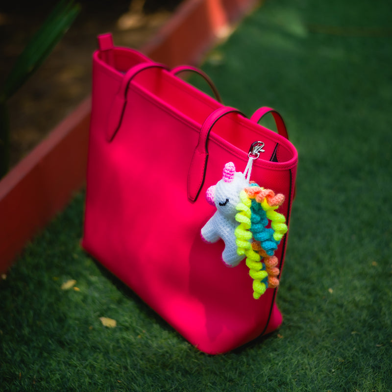 Crochet Charm Keychain | Unicorn | Multicolour