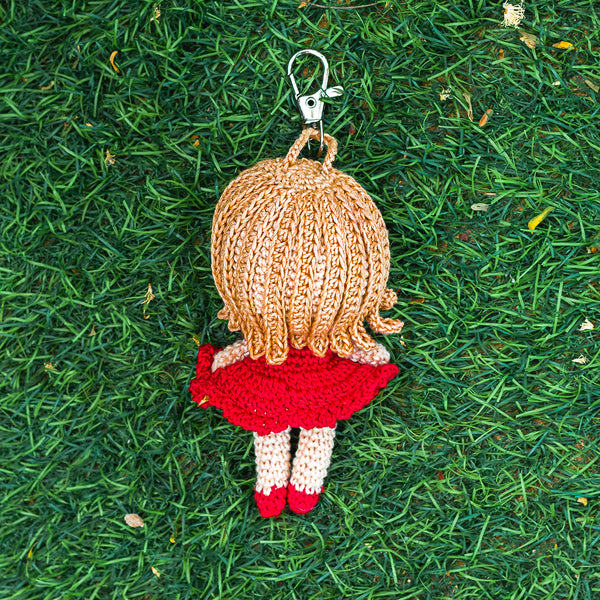 Crochet Charm Keychain | Red