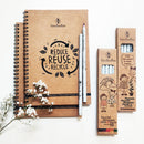 Stationery Kit | Recycled Paper Notebook | Seed Pencils | Set of 17