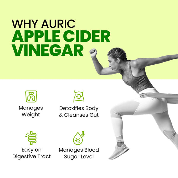 Auric Apple Cider Vinegar with Vitamins | Weight Loss & Metabolism | 20 Tablets
