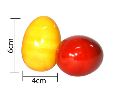 Baby Toy | Wooden Baby Rattle | Egg Shape | BPA Free | Red & Yellow