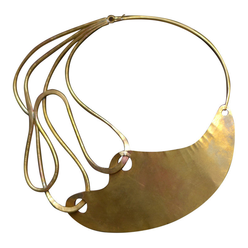 Brass Neckpiece | 18K Gold Plated | Elemental Gust