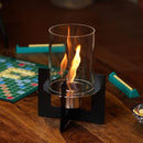 Tabletop Fire Pit | Indoor & Outdoor | Fireplace Clean Burning Real Flame | Black