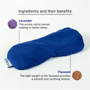 Organic Cotton Eye Pillow | Flaxseed & Lavender | Indigo Blue.