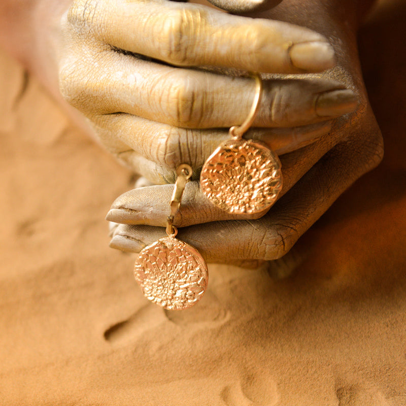 Hoop Earrings | Gold Plated | Brass