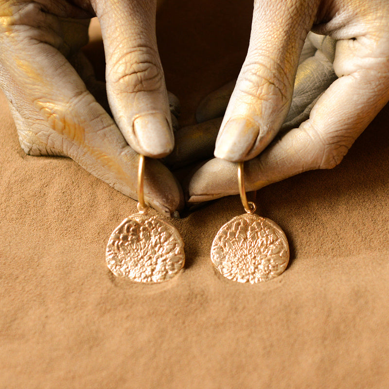 Hoop Earrings | Gold Plated | Brass