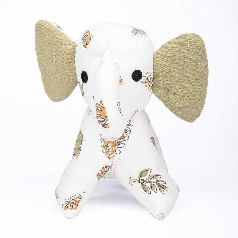 Elephant Soft Toy for Kids | Organic Cotton | Green