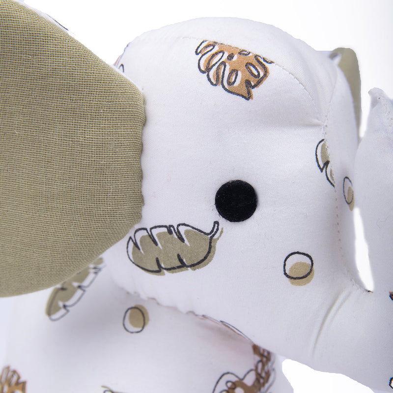 Elephant Soft Toy for Kids | Organic Cotton | Green