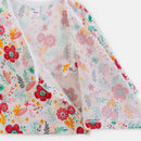 Organic Muslin Jabla & Pants Set | Angrakha Style | Floral Design | White