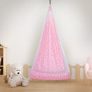 Organic Muslin Baby Hammock & Mosquito Net | Swan Design | Pink