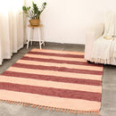 Cotton Rug  | Recycled Chindi Rug | Red