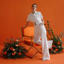 Handwoven Cotton Jumpsuit For Women | White