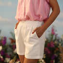 White Shorts For Women | Handwoven Cotton