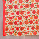 Pure Cotton Saree | Floral Printed | Red & Orange