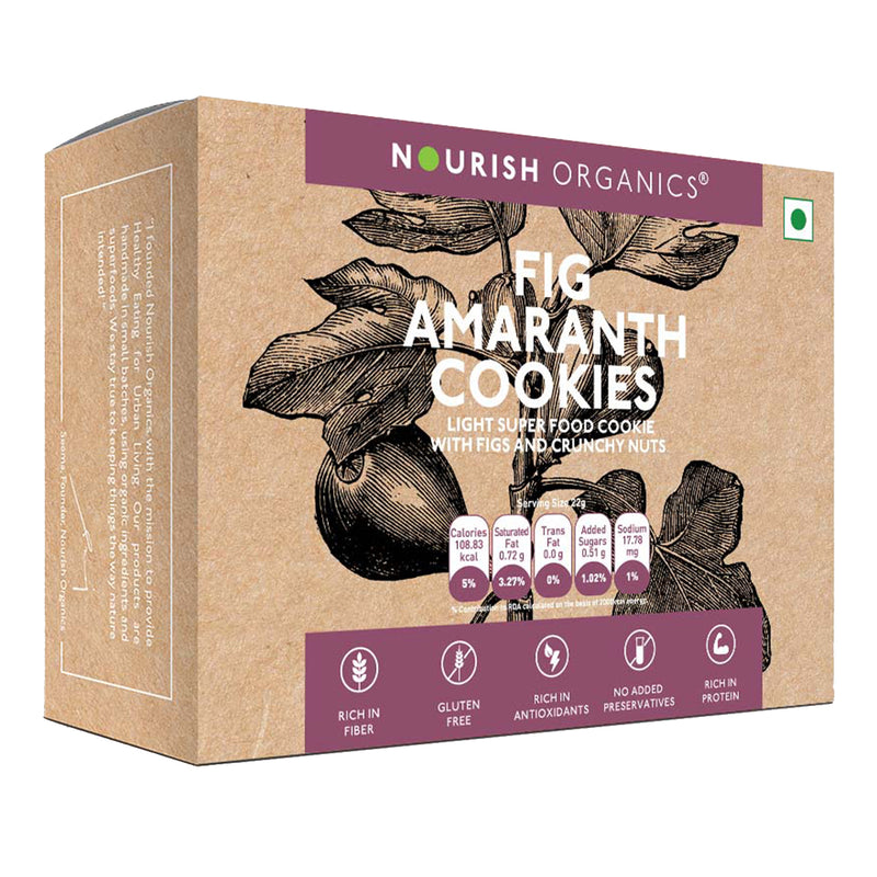 Fig Amaranth Rajgira Cookies | Gluten Free | Superfood | 125 g