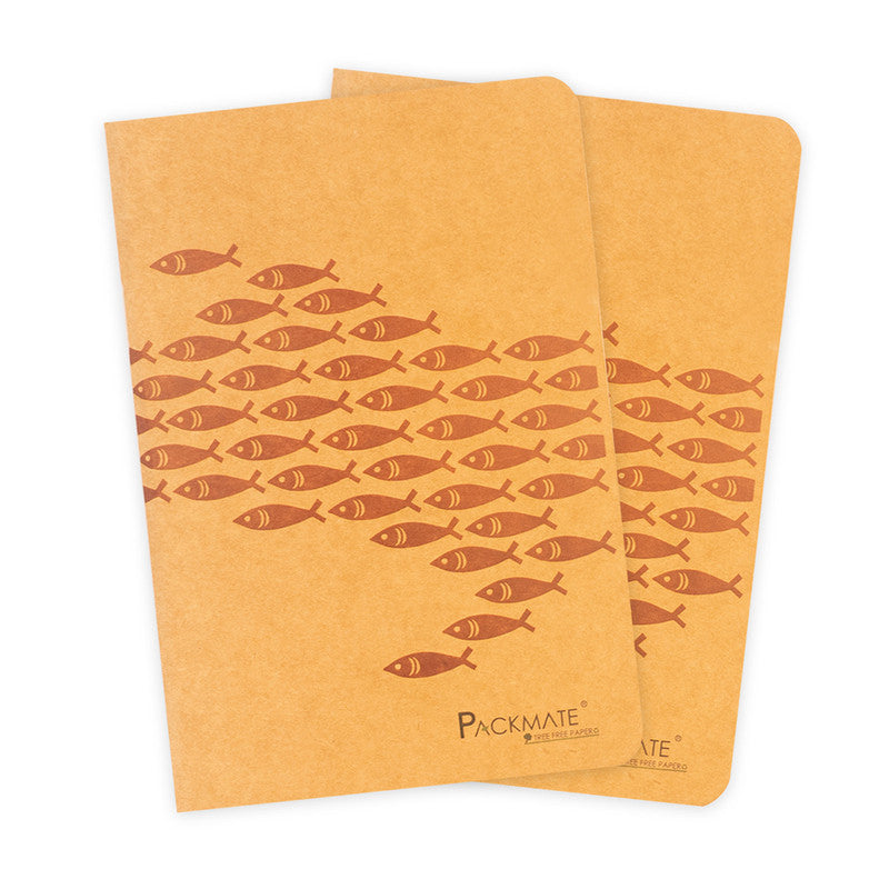 Recycled Paper Notepad | Cover Design: Fish | 100 Pages