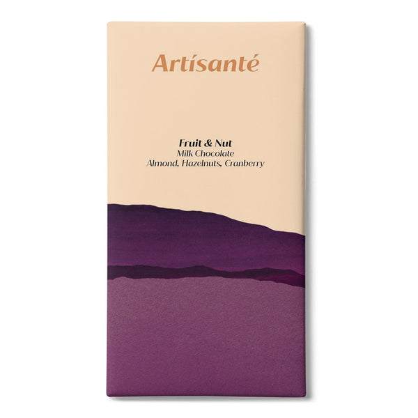 Milk Chocolate Bar | Fruit & Nut | Almond, Hazelnut & Cranberry | 80 g