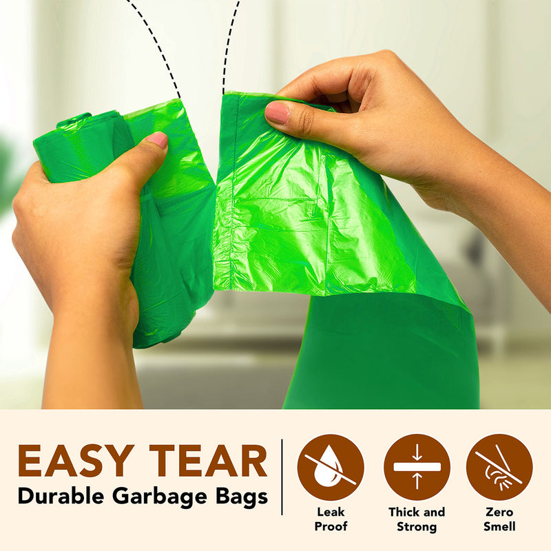 Biodegradable Garbage Bags | Large | 15 Bags | Set of 4.