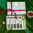 Festive Gift Box | Tea Gift Set | Tea Test Tubes | Brass Strainer | Set of 6