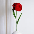 Carnation Crochet Flowers | Scarlet Red | 12 inches