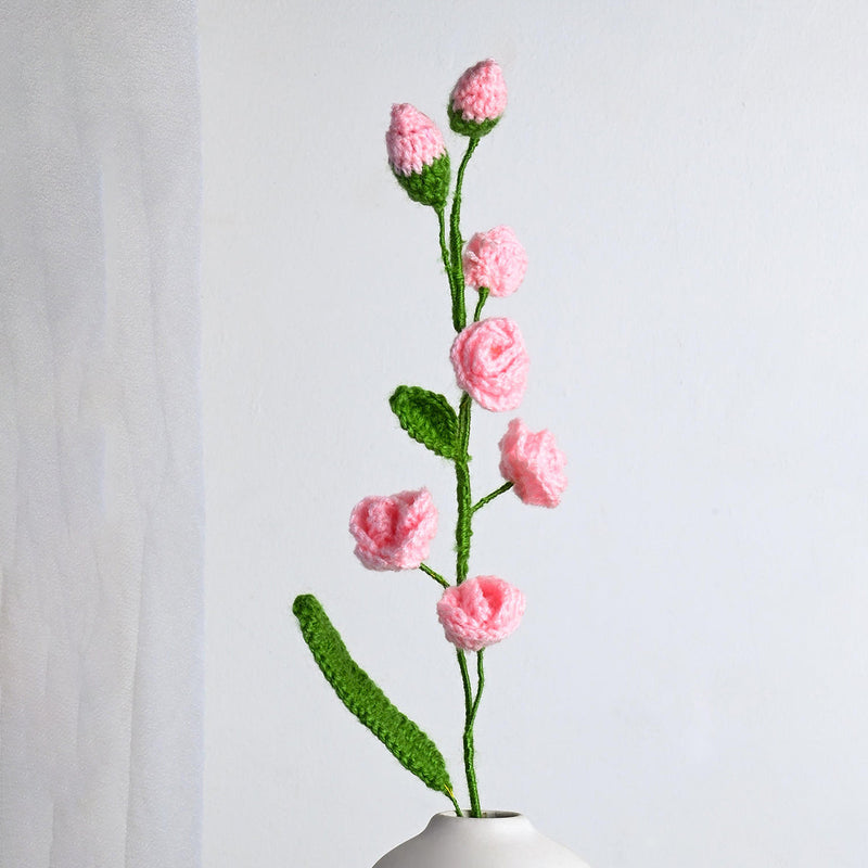 Lisianthus Crochet Flowers | Blossom Pink | 12 inches