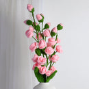 Lisianthus Crochet Flowers | Blossom Pink | 12 inches