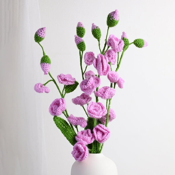 Lisianthus Crochet Flowers | French Mauve | 12 inches