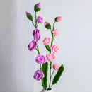 Lisianthus Crochet Flowers | Pink | 24 inches | 2 Pcs